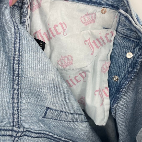 JUICY COUTURE Indigo Relaxed-Fit Tie-Dyed Button Fly Jeans Size 30 NWT - Picture 10 of 13